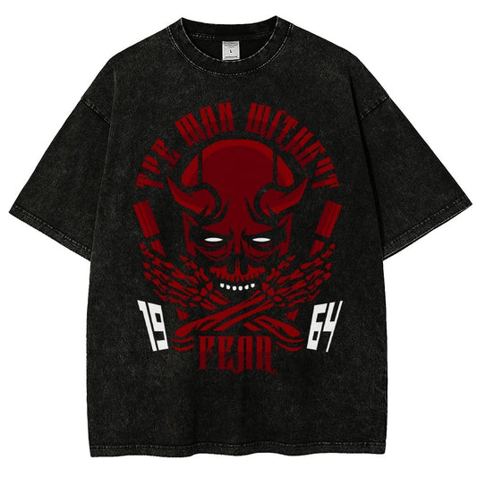 Devil Skull Vintage Distressed T-shirt