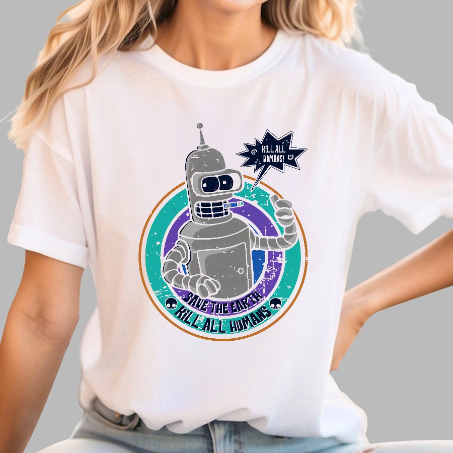 Save The Earth And Kill All Humans Nerdy T-Shirt