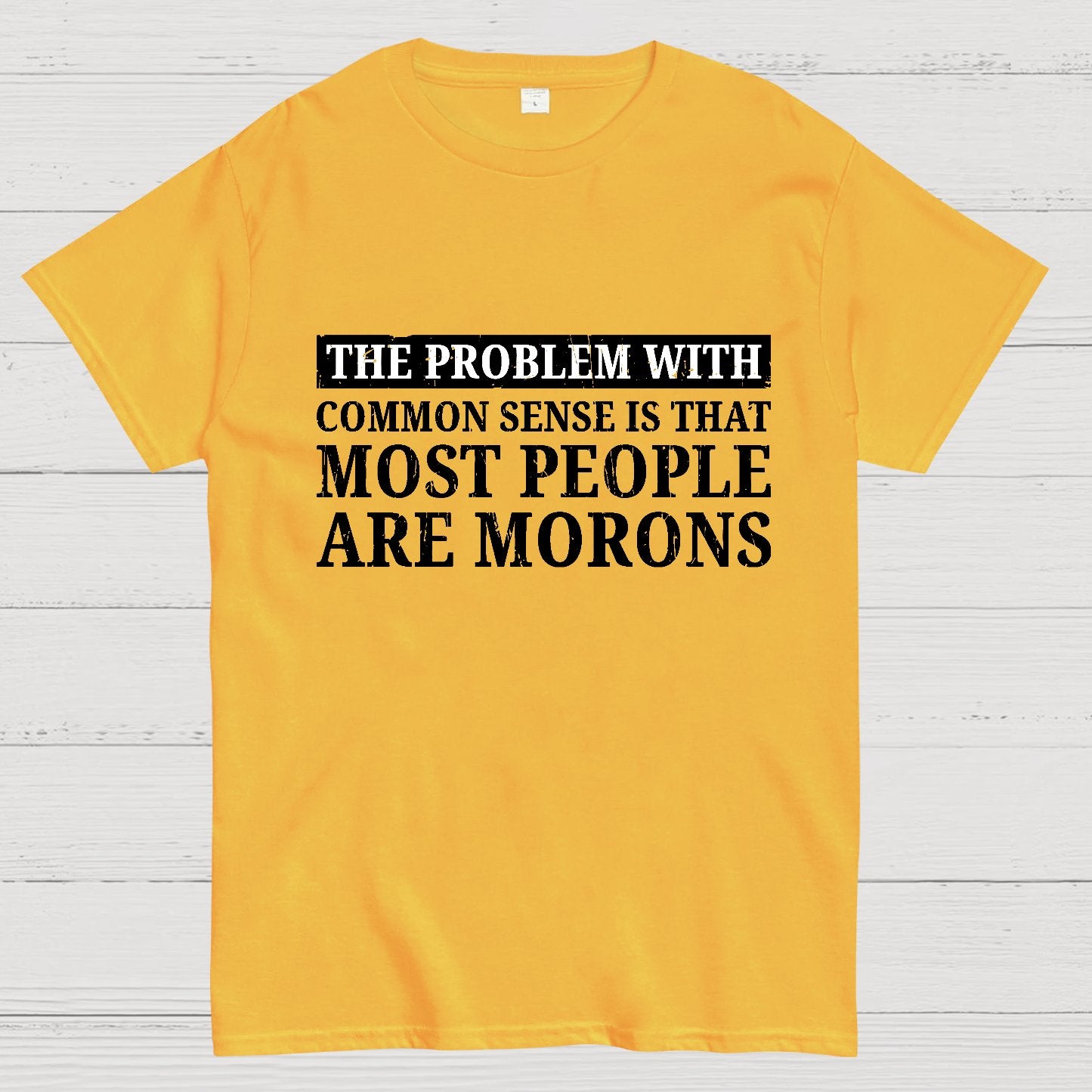 The Problem With Common Sense Patch Geek T-Shirt