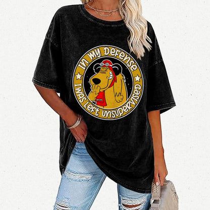 In My Defense I Was Left Unsupervised Vintage Distressed T-shirt