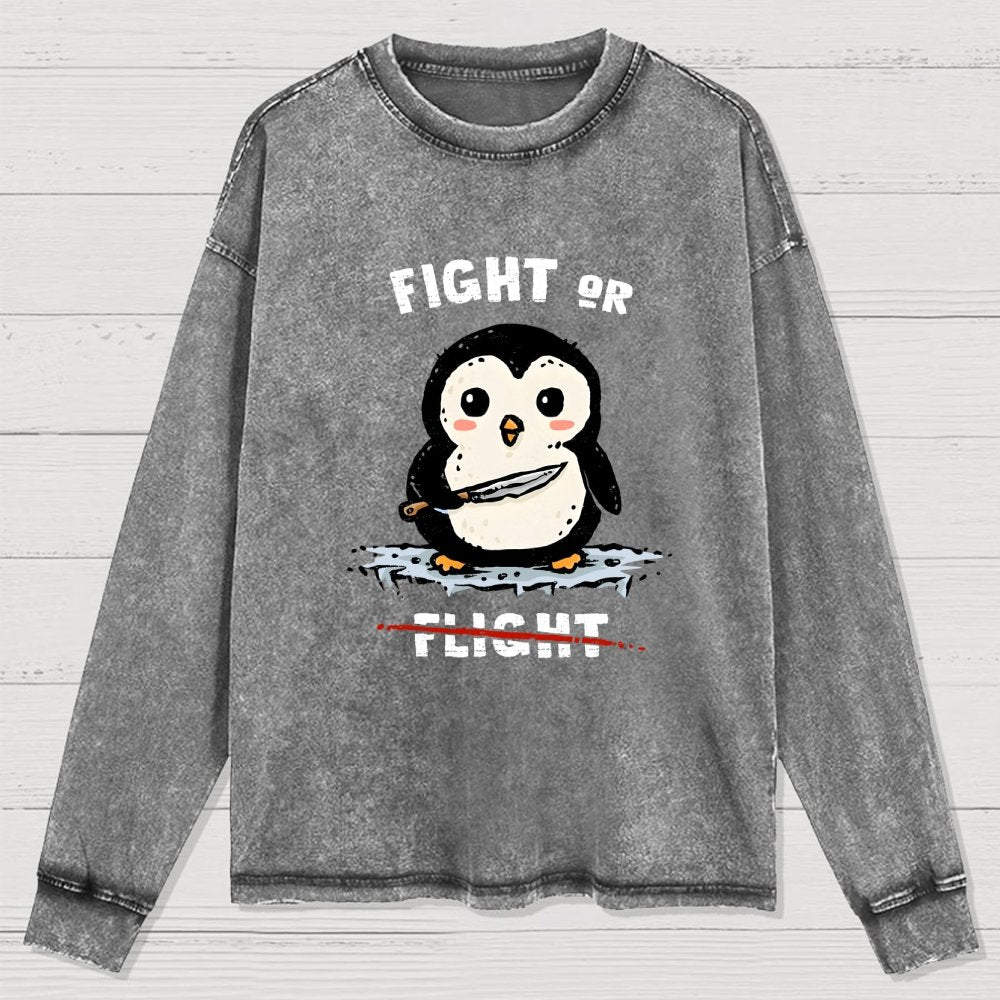 Fight Or Flight Washed Long Sleeve Tee