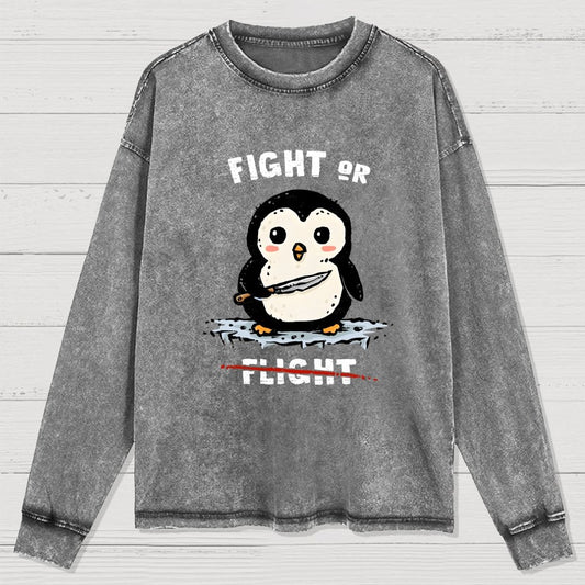 Fight Or Flight Washed Long Sleeve Tee