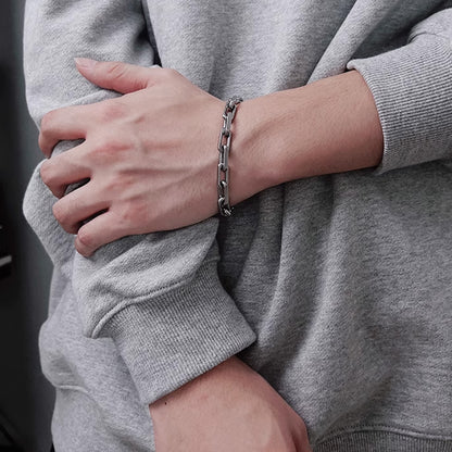 S-Clasp Square Titanium Steel Bracelet – Sleek Simplicity, Crafted to Last
