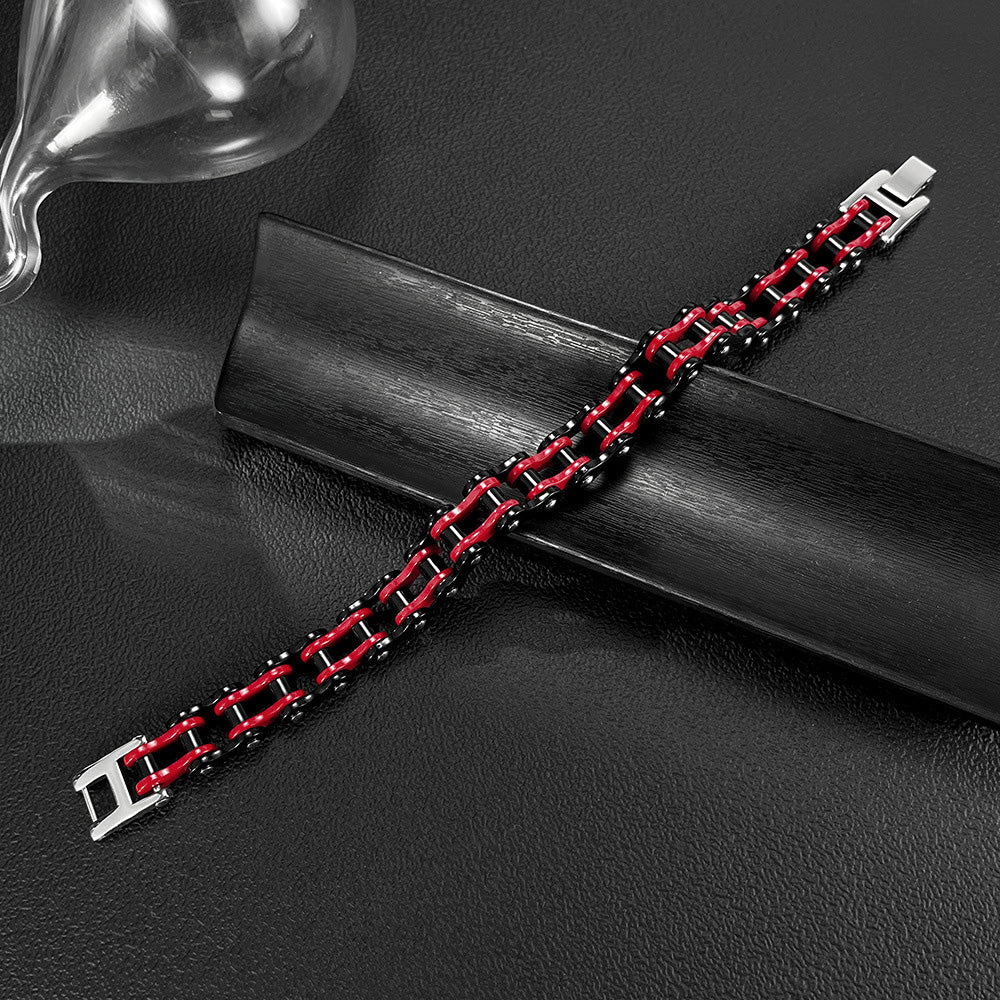 Bike Chain - Inspired Stainless Steel Bracelet:Strength in Every Link