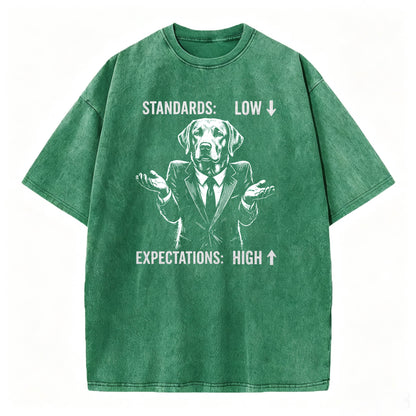 Standards Low Expectations High Funny Sarcastic T-Shirt