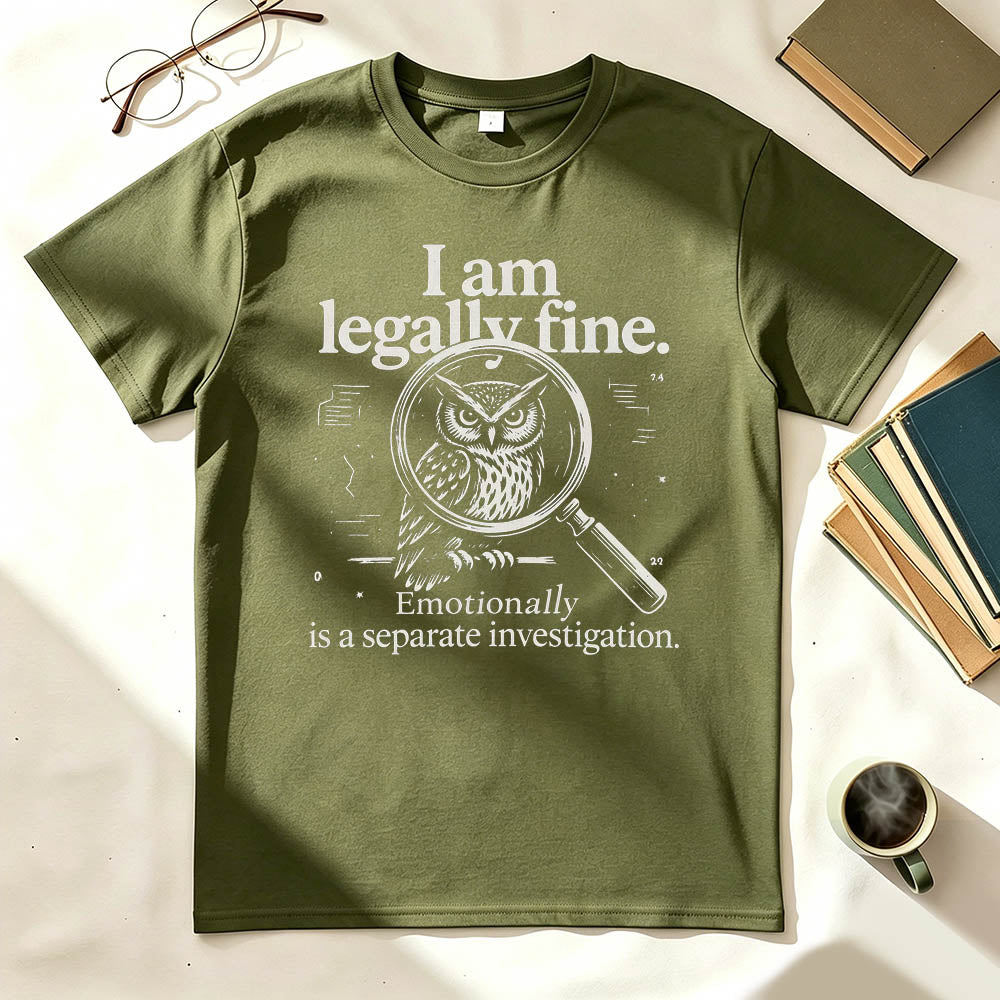 I Am Legally Fine Funny Dark Humor T-Shirt