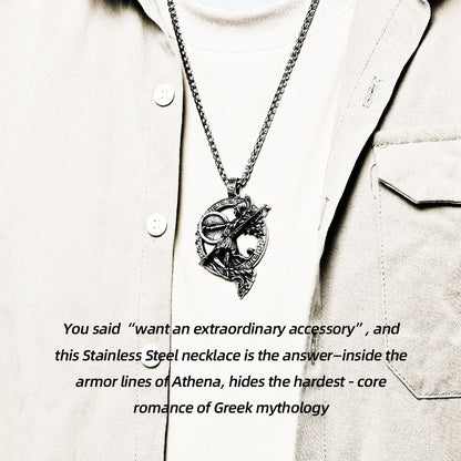 Stainless Steel Athena Necklace | With Mythical Armor, Show Your “Goddess Aura”