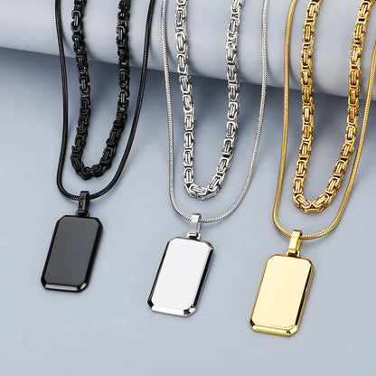 Stainless Steel Double - Layer Necklace | Hide Stories in “Minimalist Blank”