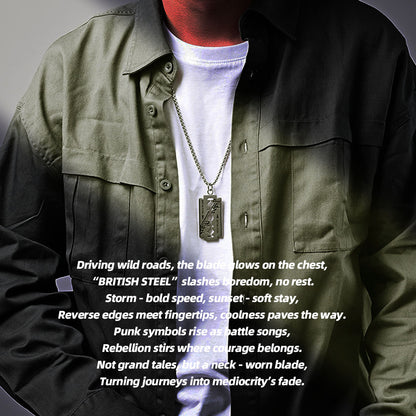 Blade Stainless Steel Necklace | Slash the Boundaries of Mediocrity with Sharp Edges