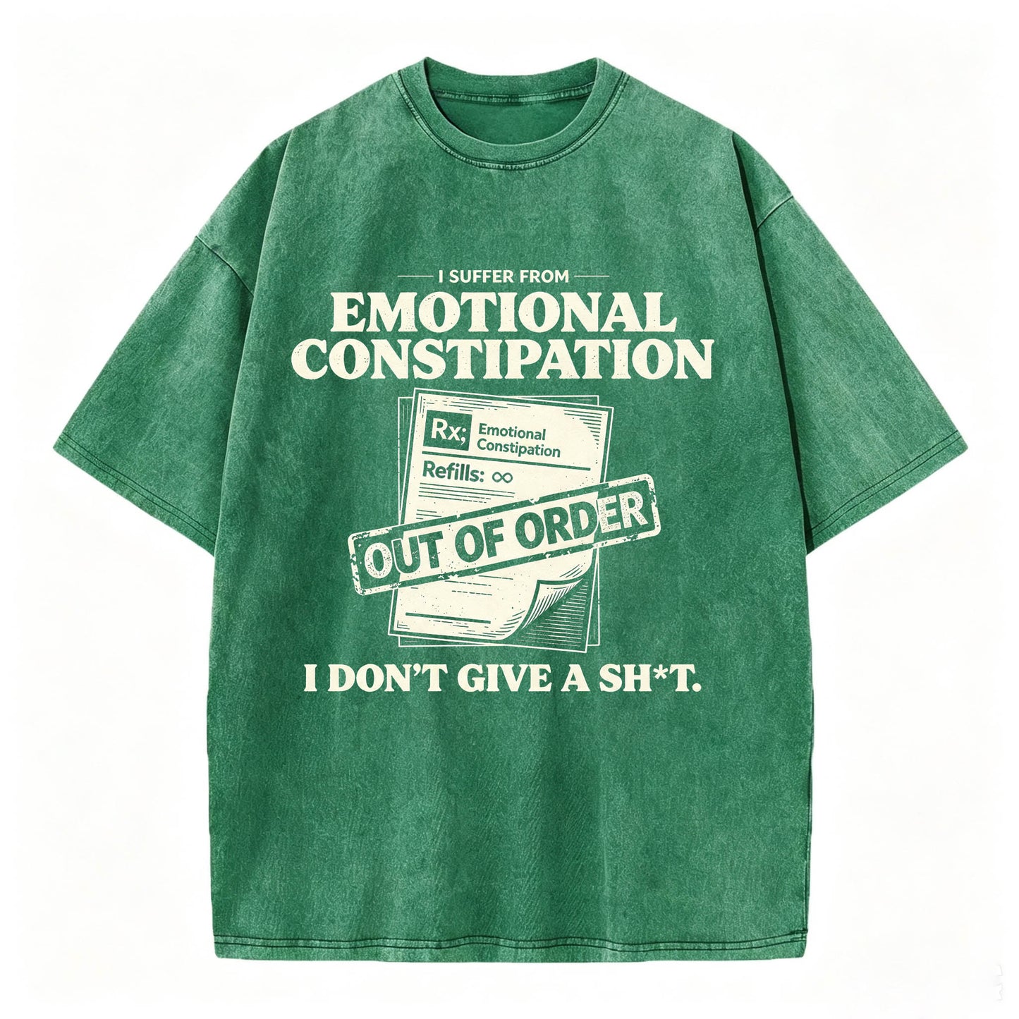Emotional Constipation Vintage Washed Graphic Tee | Sarcastic Unisex T-Shirt