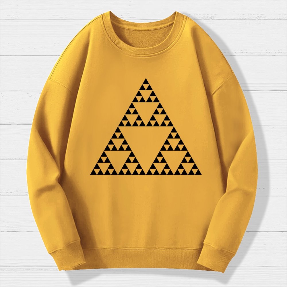 Sierpinski Triangle Fractal Geek Cotton Sweatshirt