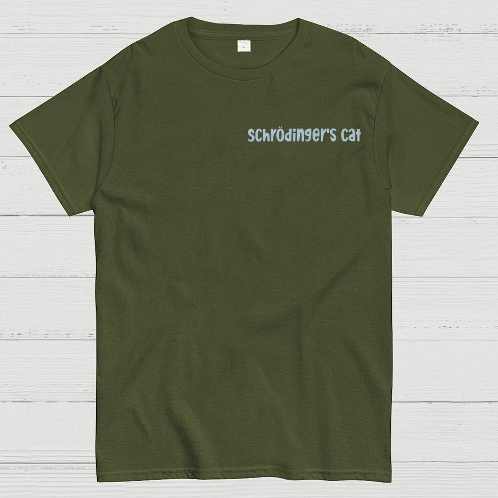 Schrodinger's Cat Escape Plan Front And Back Printing Geek T-Shirt