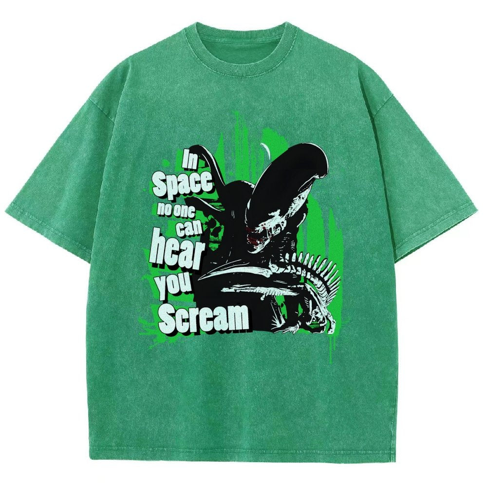 In Space No One Can Hear You Scream Vintage Distressed T-shirt