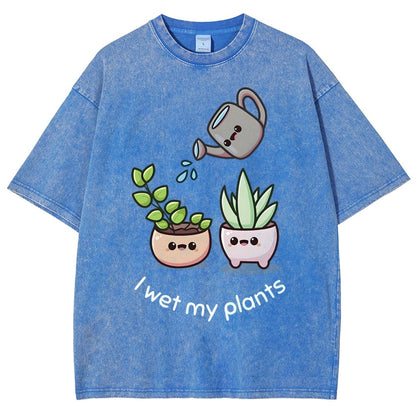 Wet My Plants Vintage Distressed T-shirt