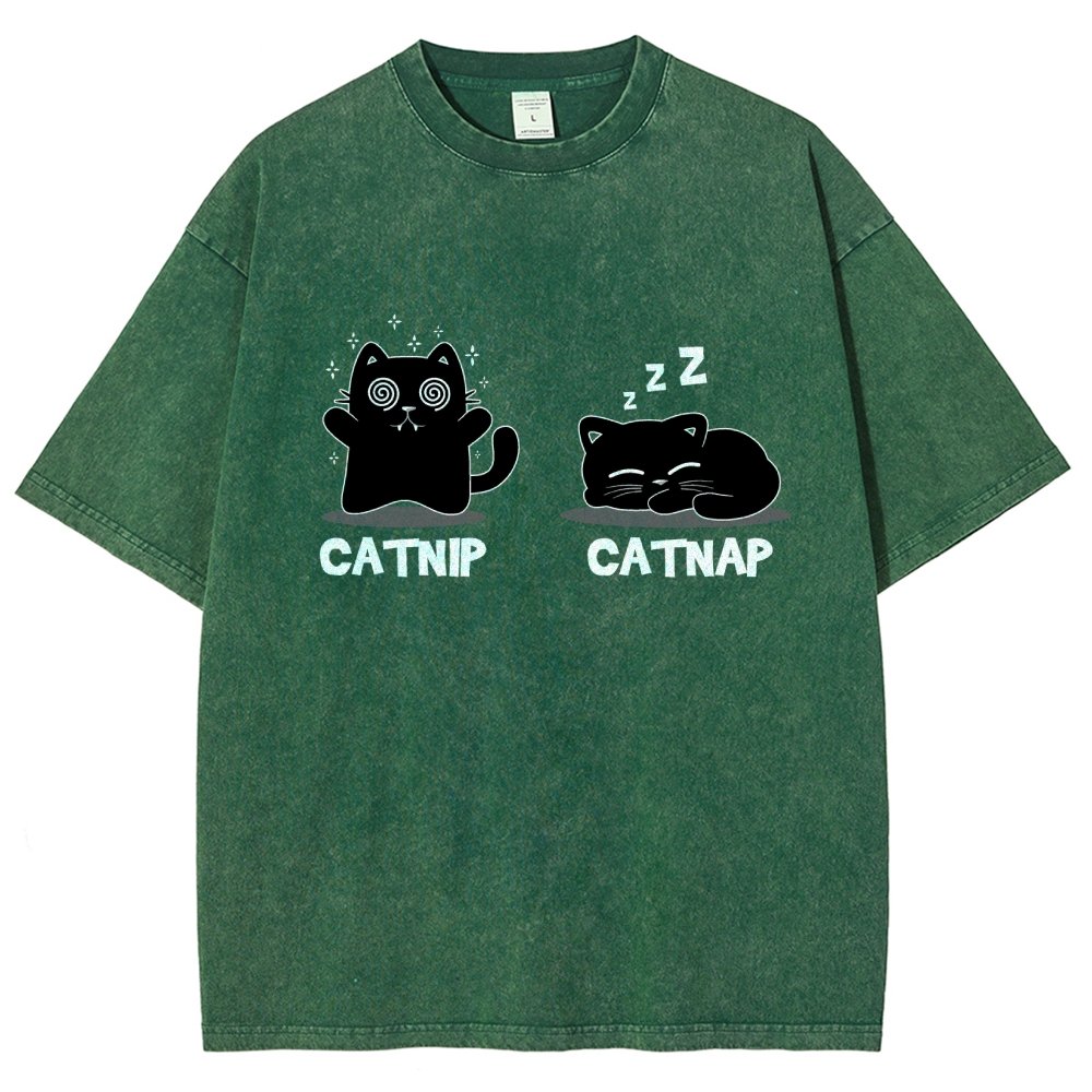Catnip Catnap Vintage Distressed T-shirt