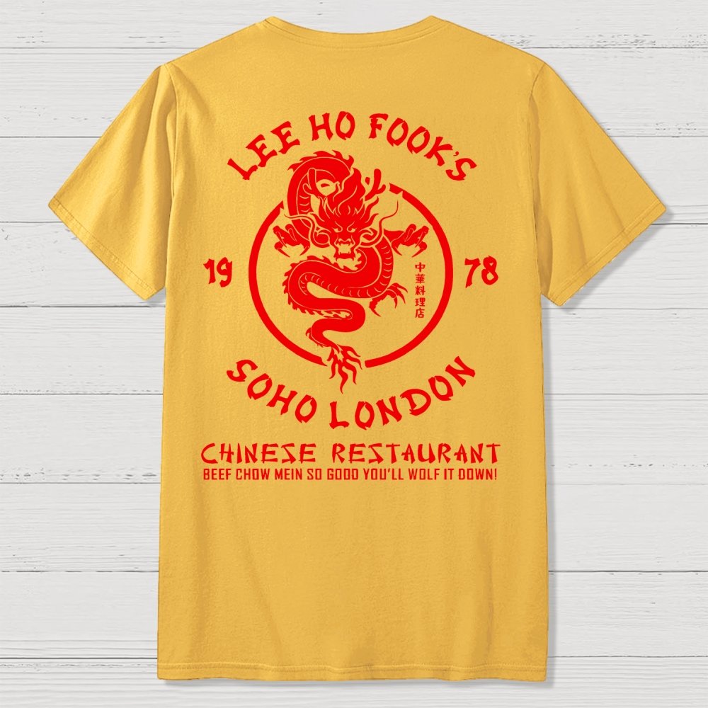 Lee Ho Fooks Chinese Restaurant Back Printing Geek T-Shirt