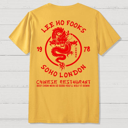 Lee Ho Fooks Chinese Restaurant Back Printing Geek T-Shirt