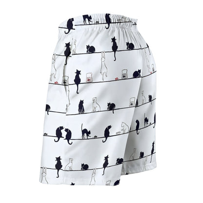 Cute Cat Geek Shorts