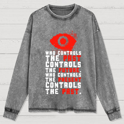 Damen Make Orwell Fiction Again Washed Long Sleeve Tee