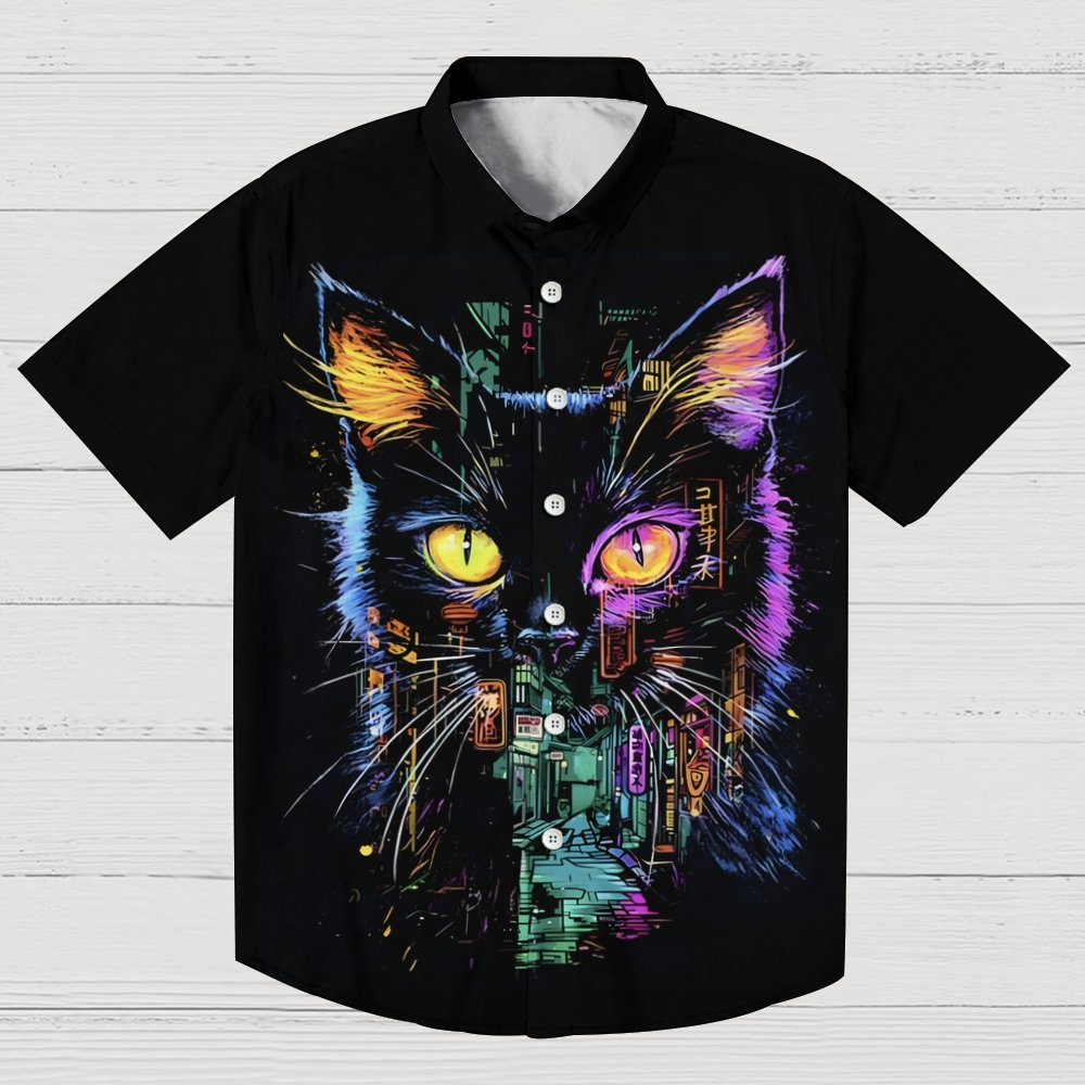 Street Cat Geek Hawaiian Shirt