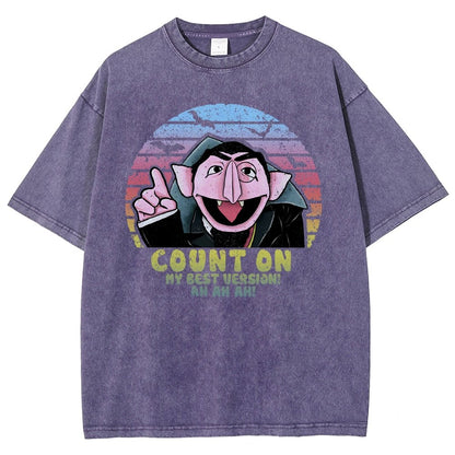 Count on My Best Version Vintage Distressed T-shirt