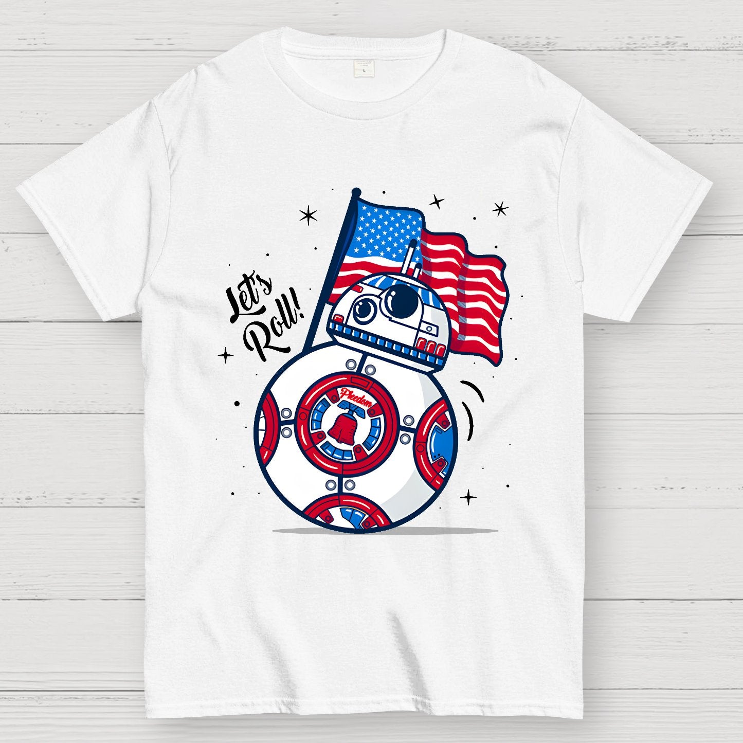 Red, White, and BB-Blue Geek T-Shirt