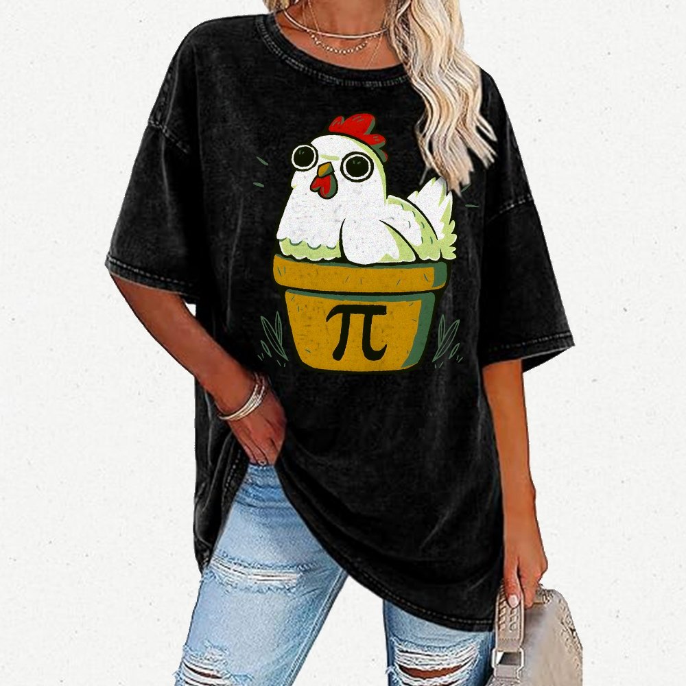 Chicken-Pot-Pie-Math Nerd Vintage Distressed T-shirt