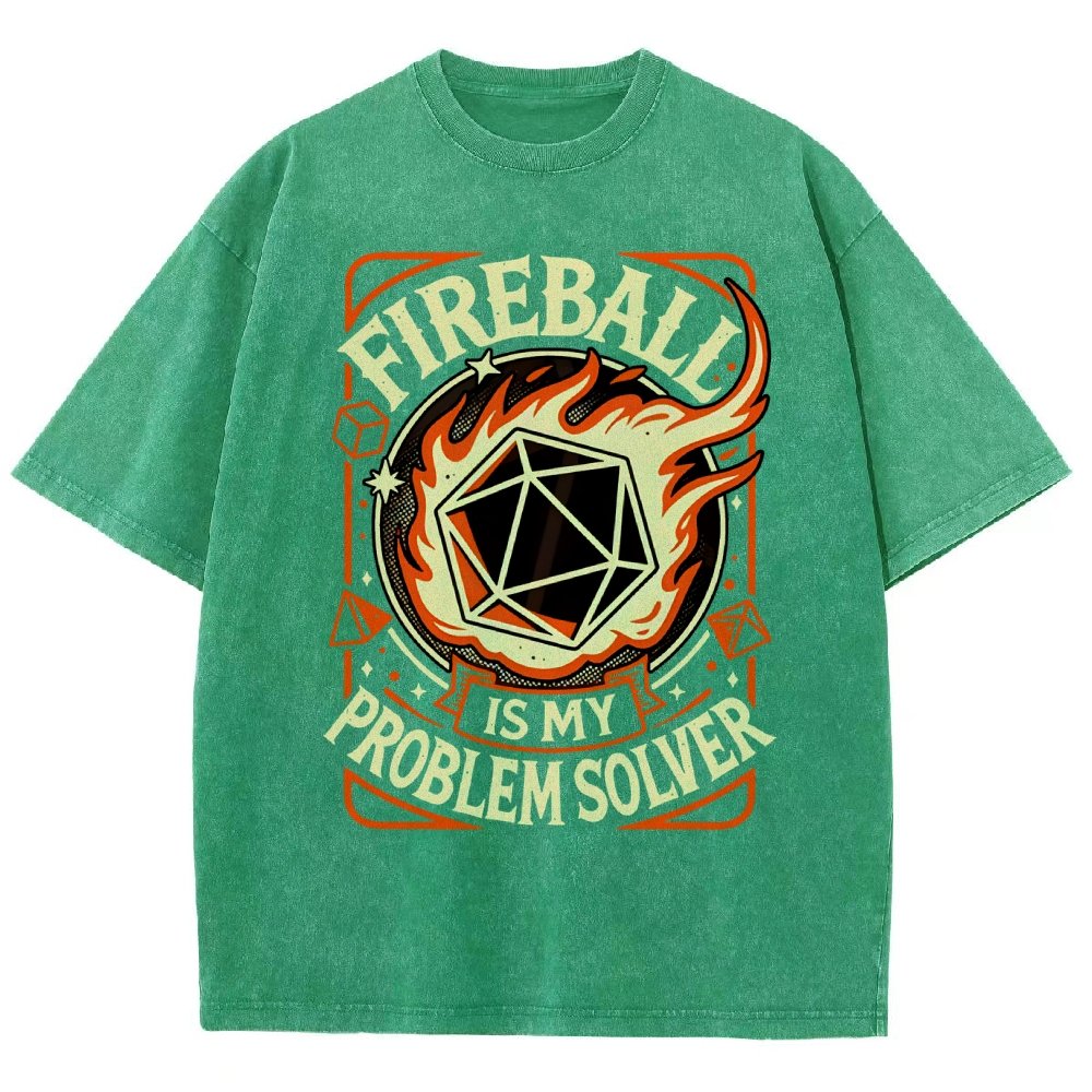 Fireball Is My Problem Solver Vintage Distressed T-shirt