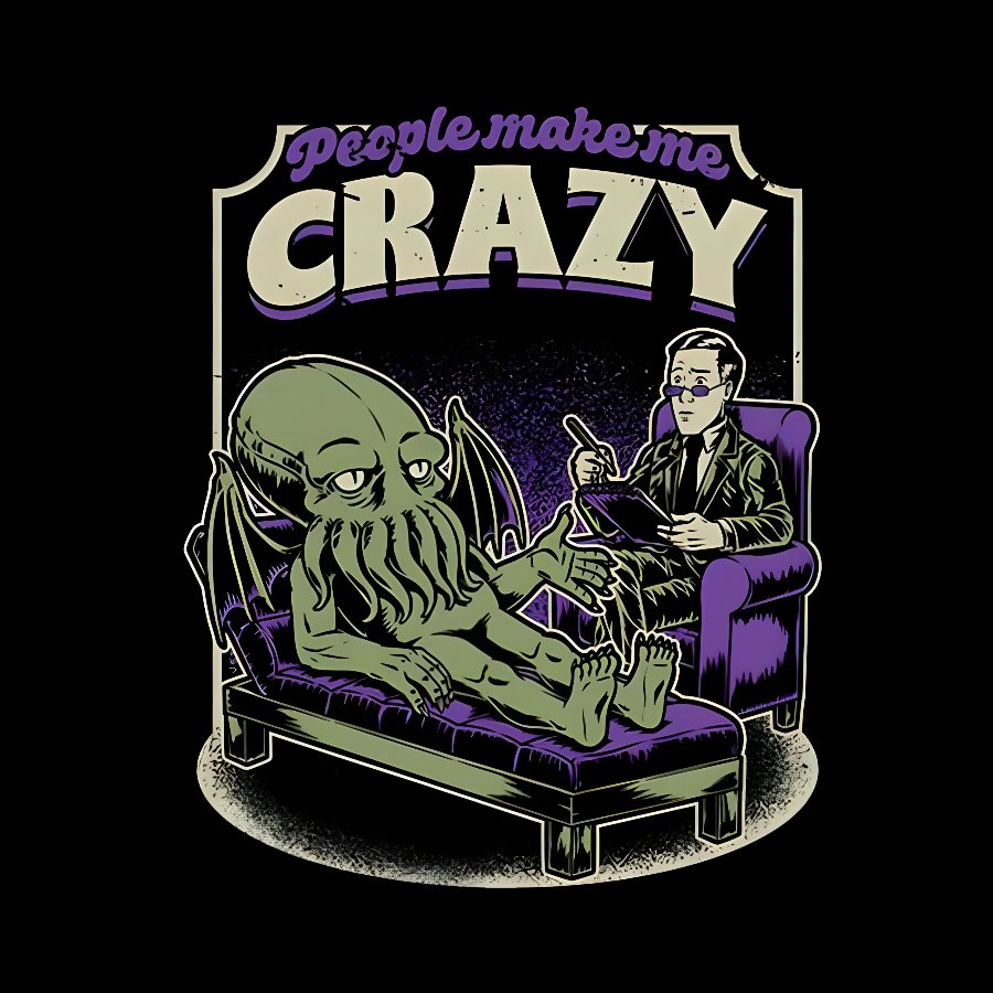 Lovecraft Cthulhu Therapy Geek T-Shirt