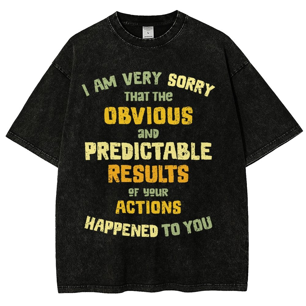 Predictable Consequences Vintage Distressed T-shirt