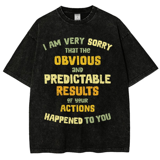 Predictable Consequences Vintage Distressed T-shirt