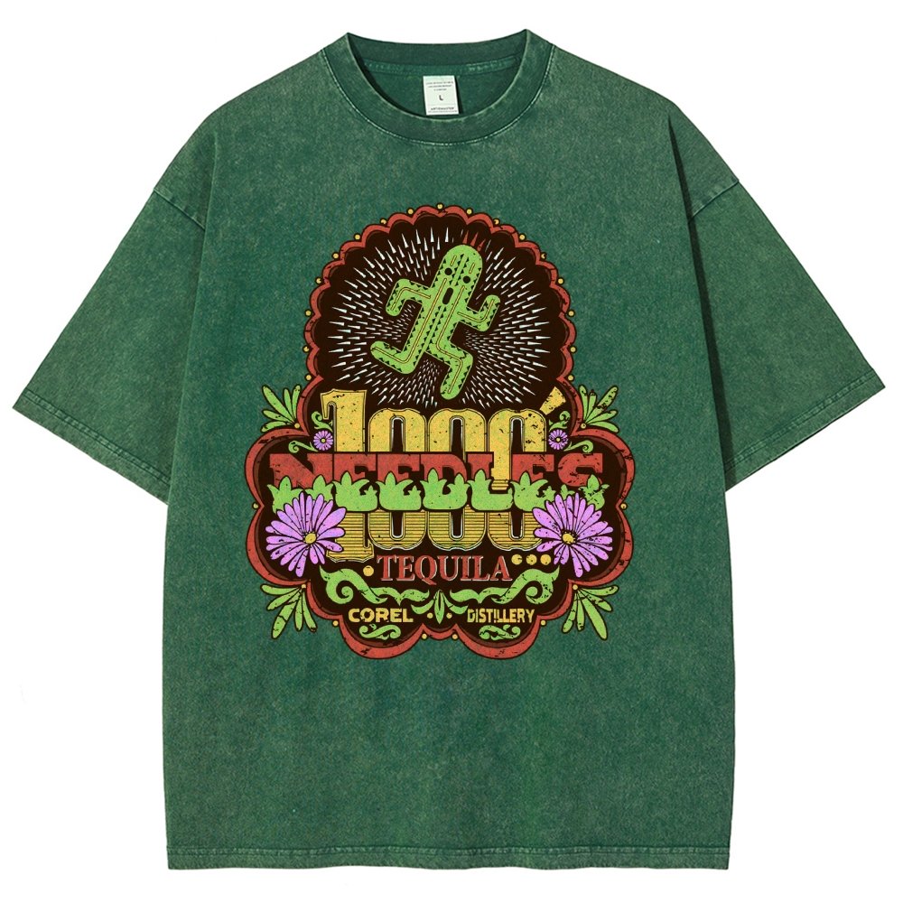 Funny 1000 Needles Tequila Vintage Distressed T-shirt