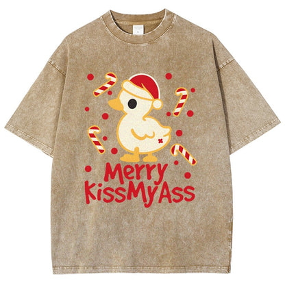 Duck Merry Kissmyass Vintage Distressed T-shirt