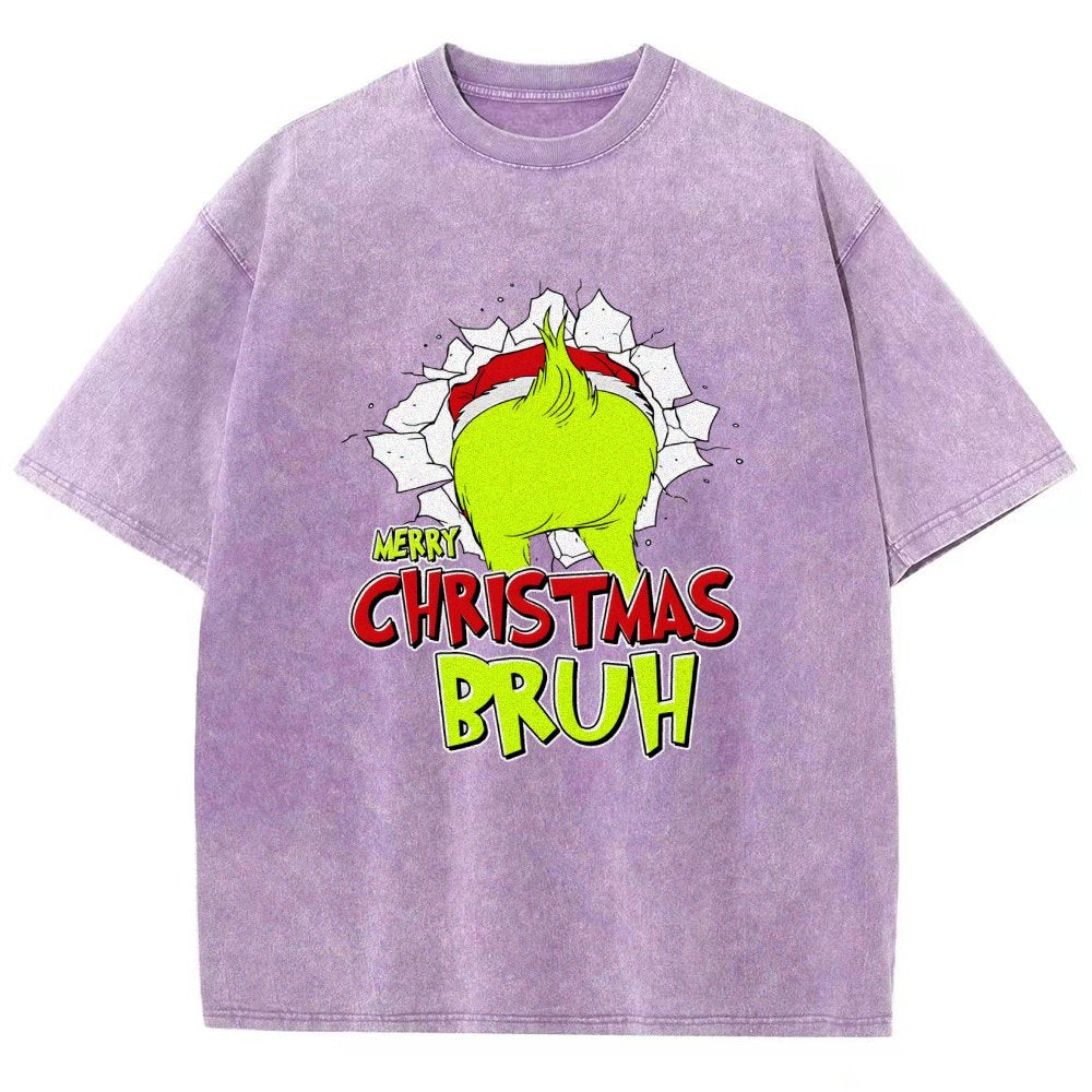 Merry Christmas Bruh Vintage Distressed T-shirt