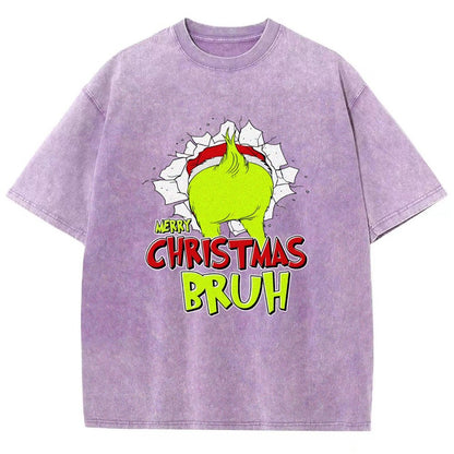 Merry Christmas Bruh Vintage Distressed T-shirt