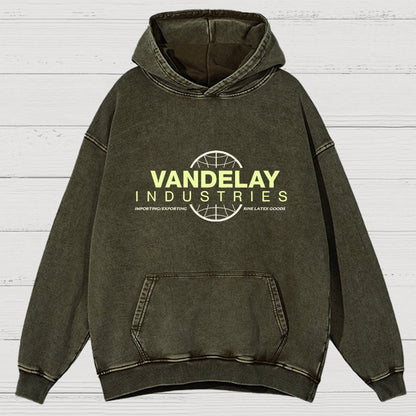 Vintage Distressed Hoodie with Retro - Style Brand