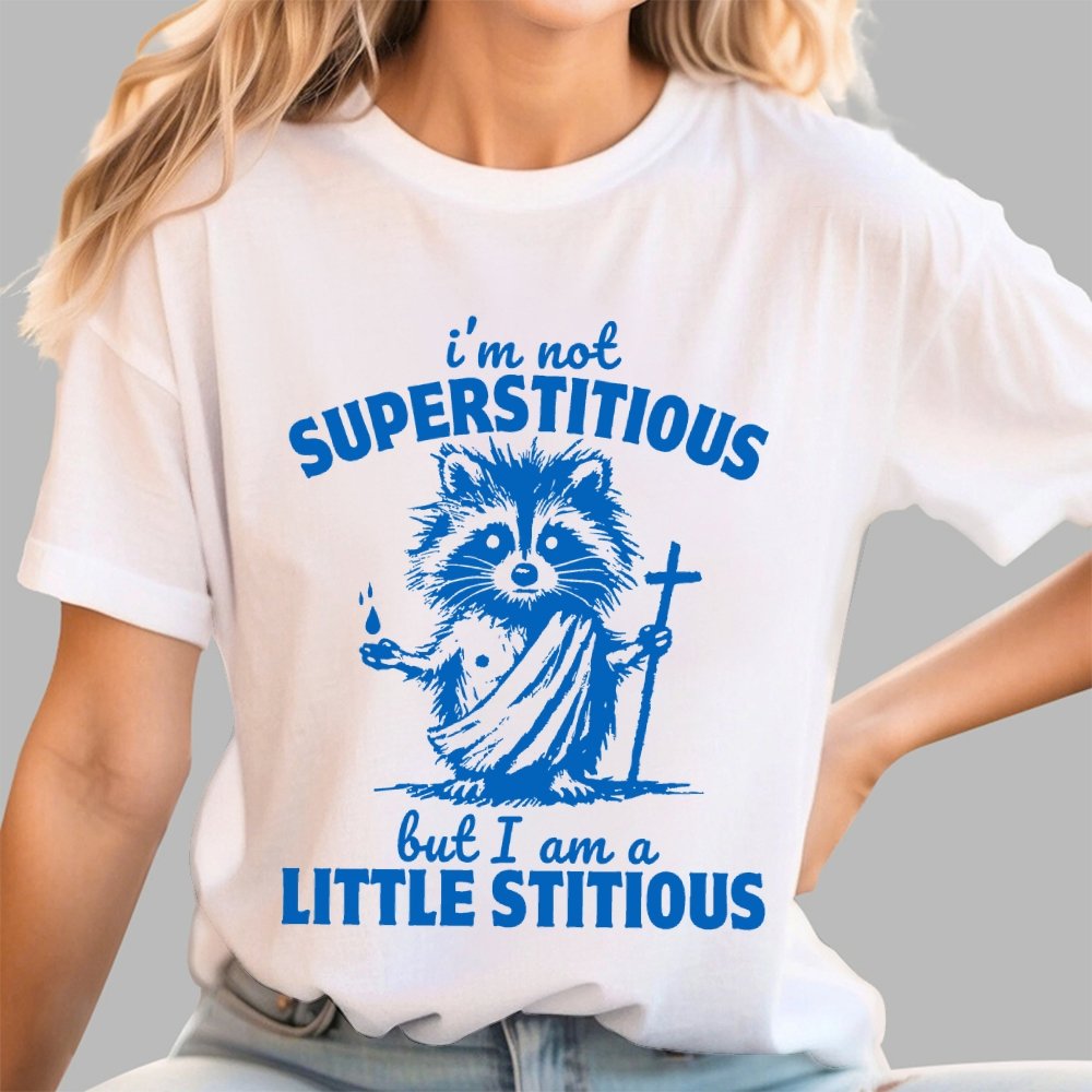 I'm not superstitious, but I am a little stitious Unisex Geek T-Shirt