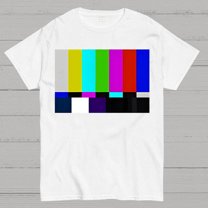 Retro Color Bar Screen Geek T-Shirt