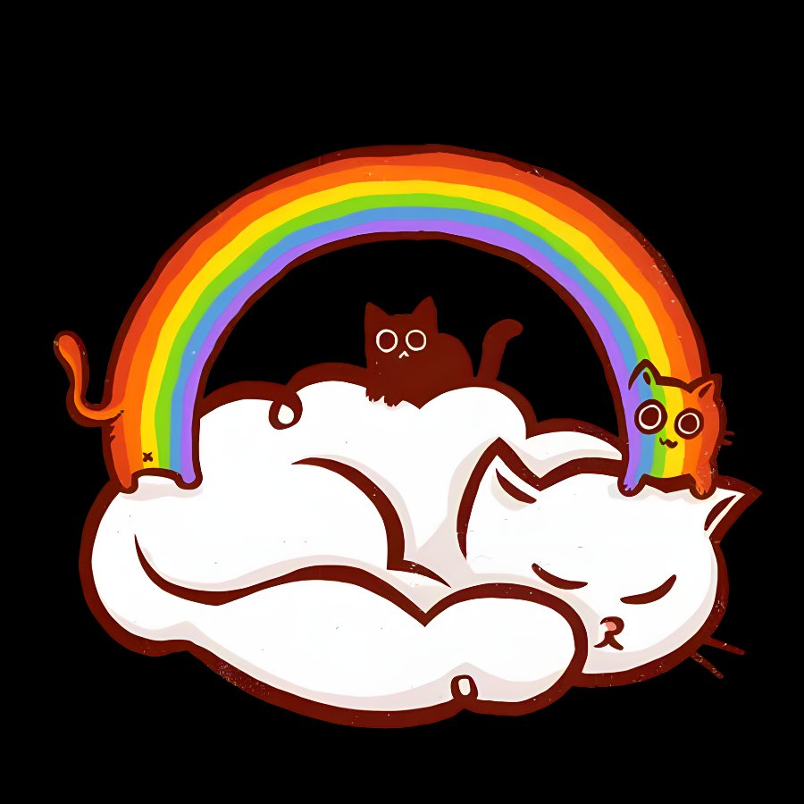 Rainbow Kitten Geek T-Shirt