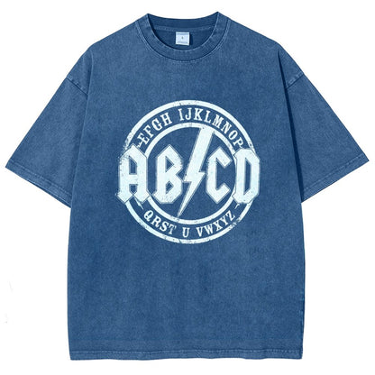 Hard Rock Alphabet Vintage Distressed T-shirt