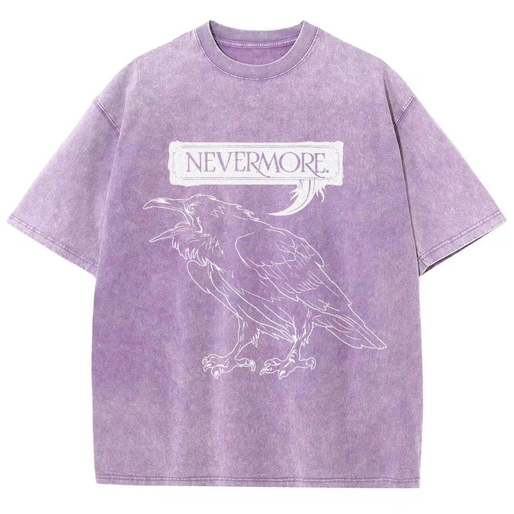 Nevermore Raven Vintage Distressed T-shirt