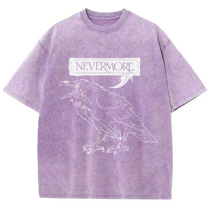 Nevermore Raven Vintage Distressed T-shirt