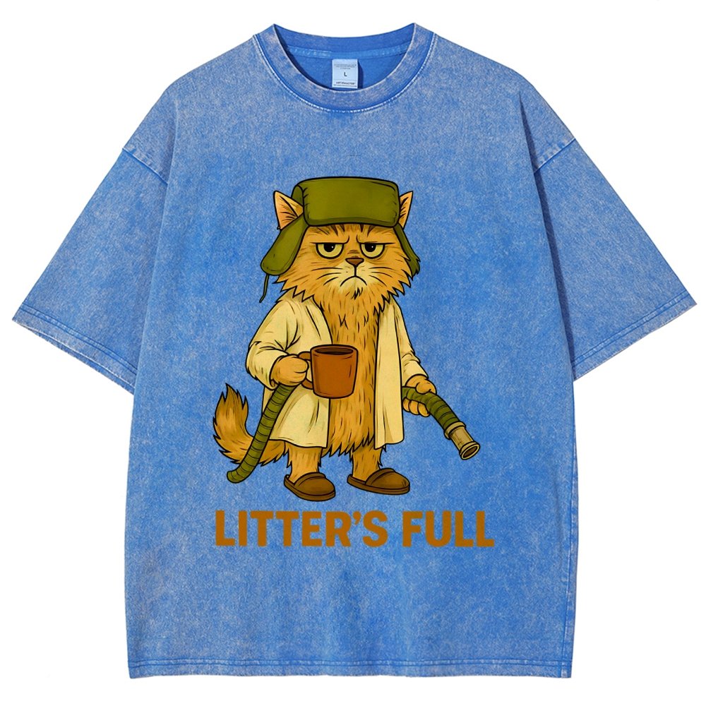 Litter’s Full Cat Vintage Distressed T-shirt