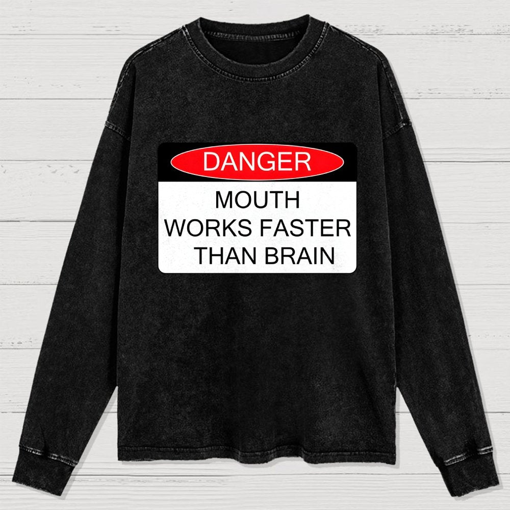Danger Washed Long Sleeve Tee