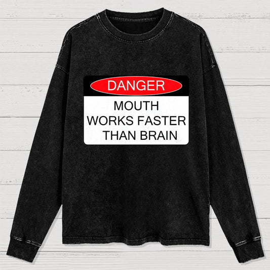 Danger Washed Long Sleeve Tee