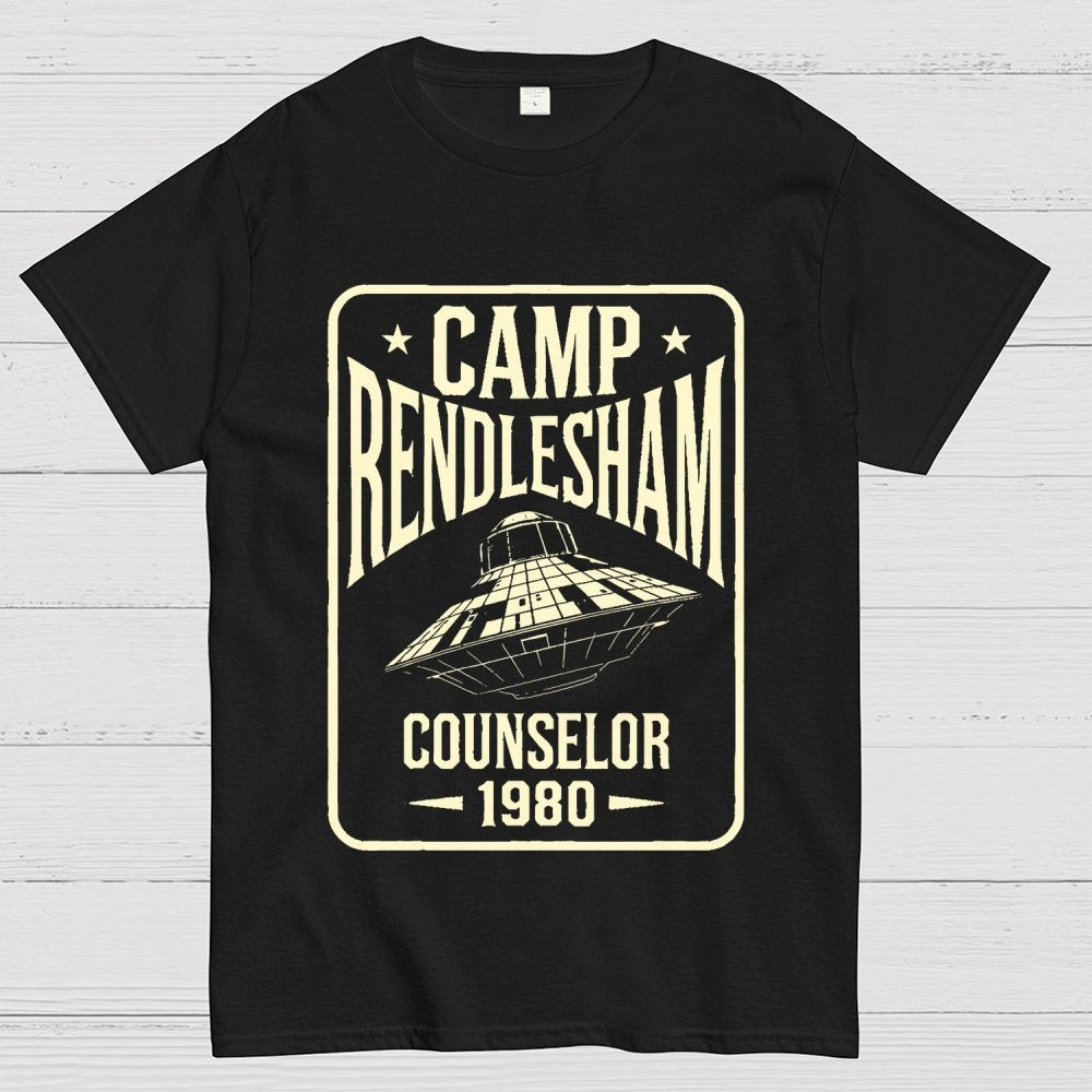 Camp Rendlesham Counselor 1980 UFO Unisex Geek T-Shirt