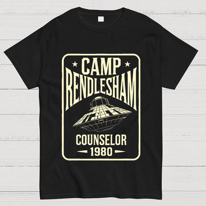 Camp Rendlesham Counselor 1980 UFO Unisex Geek T-Shirt