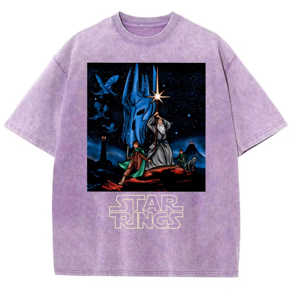 Star Rings Vintage Distressed T-shirt