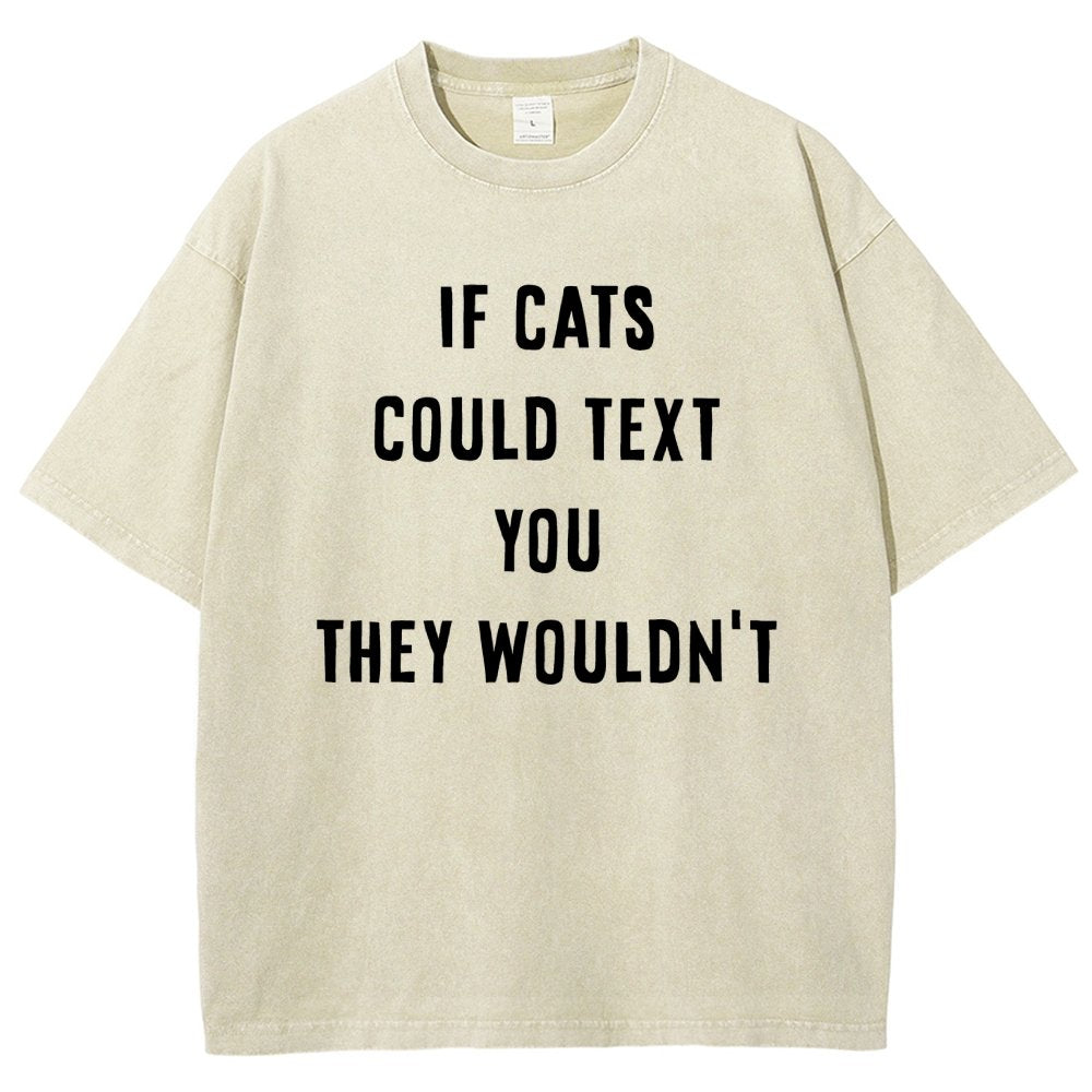 If Cats Could Text You Vintage Distressed T-shirt