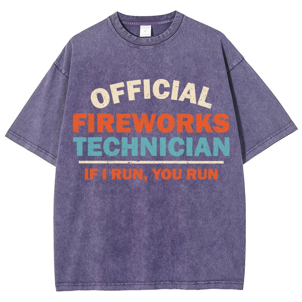Official Fireworks Technician Vintage Distressed T-shirt
